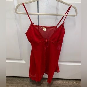 H&M Red Lace Embroidered Nightwear Size S